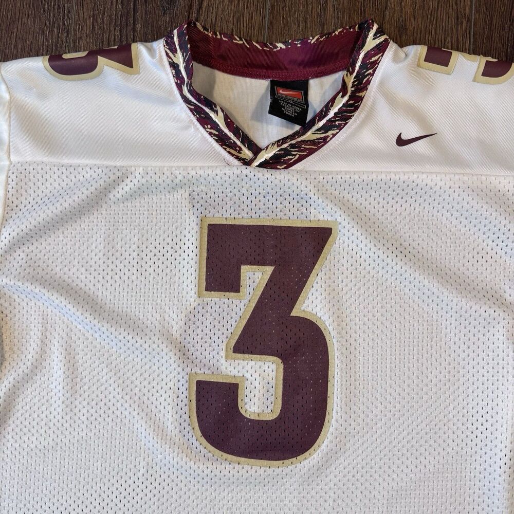 Nike Florida State Seminoles #3 YOUTH XL Football Jersey White NCAA FSU - Picture 3 of 7
